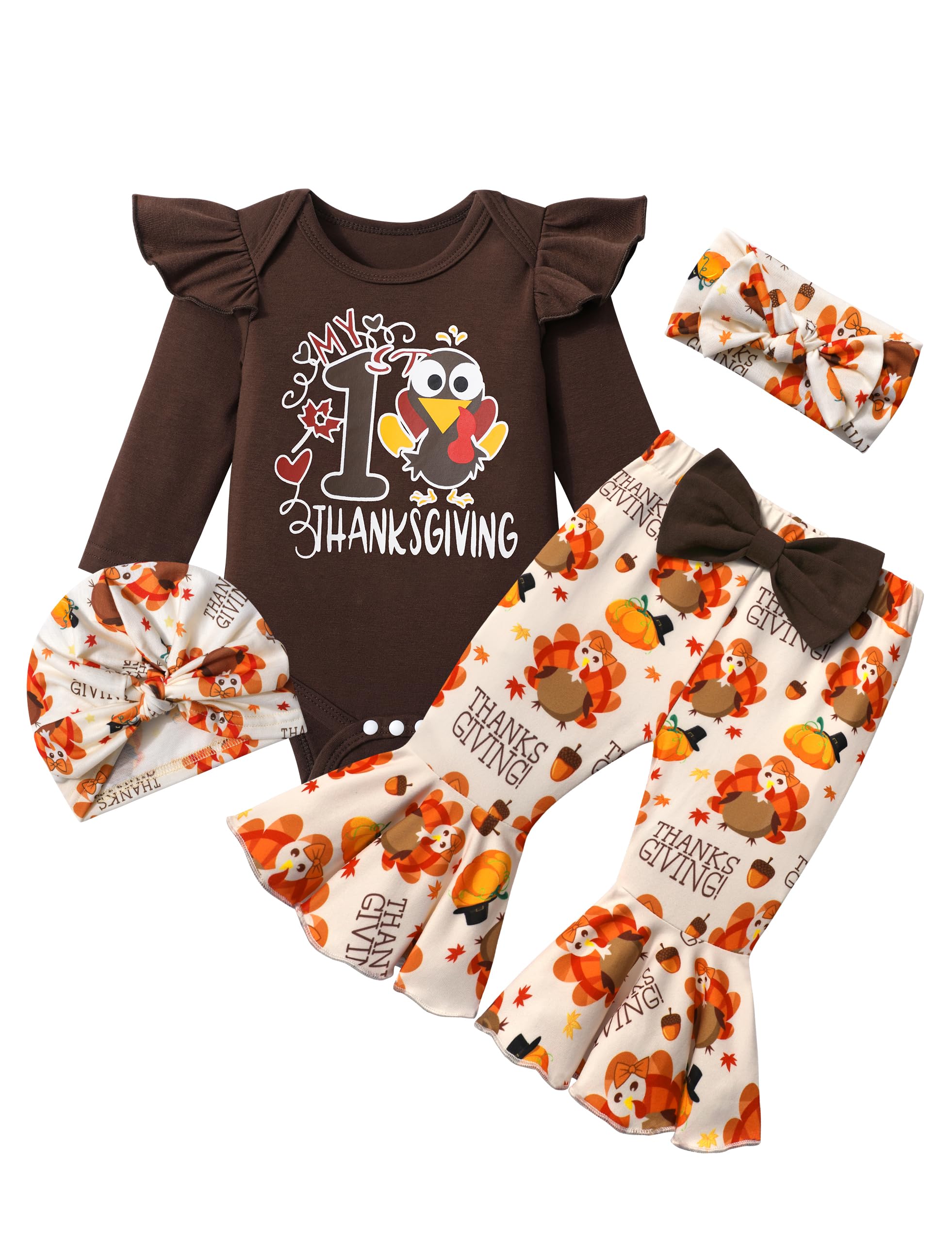 Baby Girl Thanksgiving Outfit Newborn My First Thanksgiving Outfit Long Sleeve