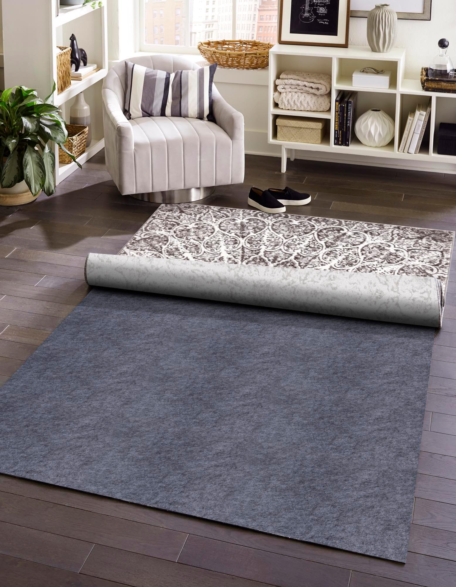 Uni-Luxe Dual Surface Felt and Rubber Non-Slip Rug Pad 1/4" Thick (10'x 14')