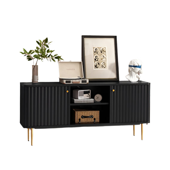 55” Fluted TV Stand, Mid Century Modern TV Stand for 55/60/65 inch TV for Living Room