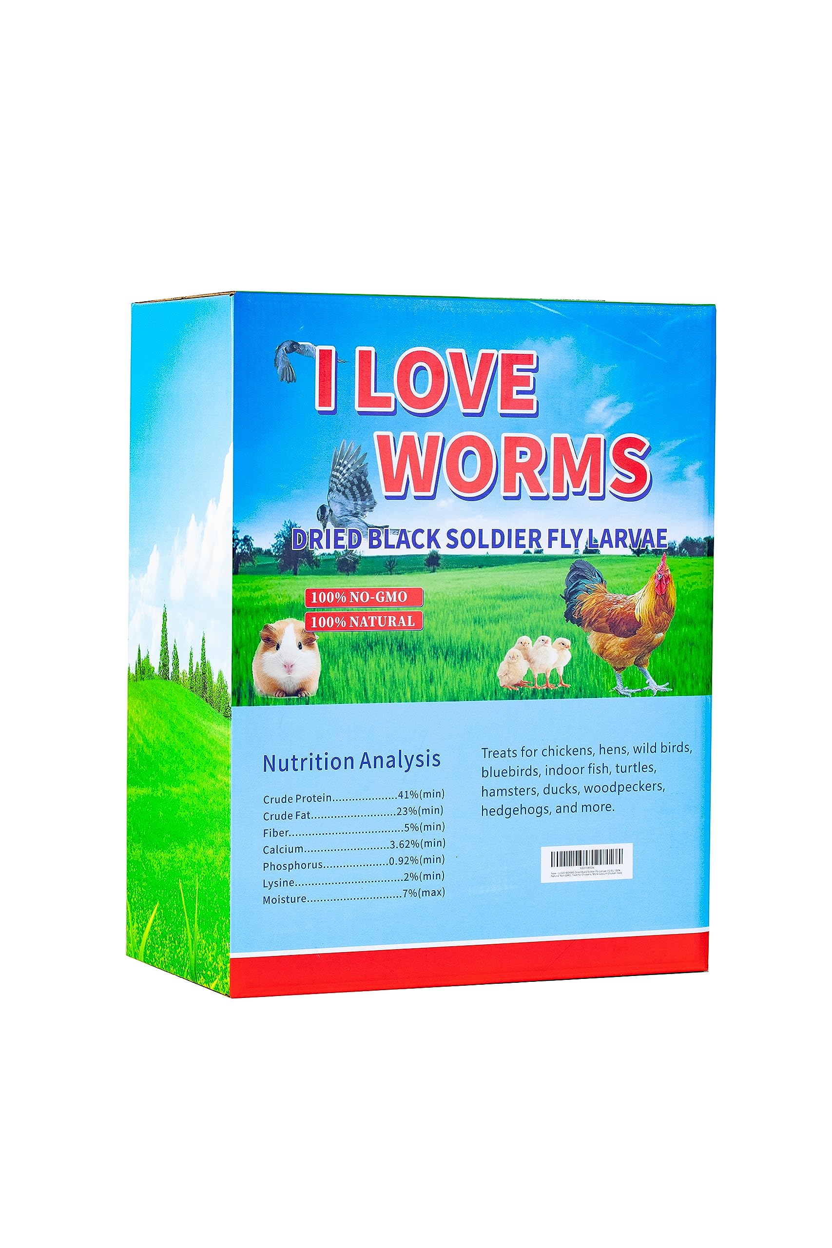 Dried Black Soldier Fly Larvae (10lb), 100% Natural Non-GMO, Treat for Chickens
