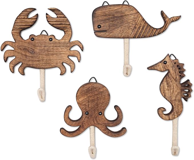 Handmade Wood Animal Safari Wall Art for Nursery Decor, Boho Jungle Theme
