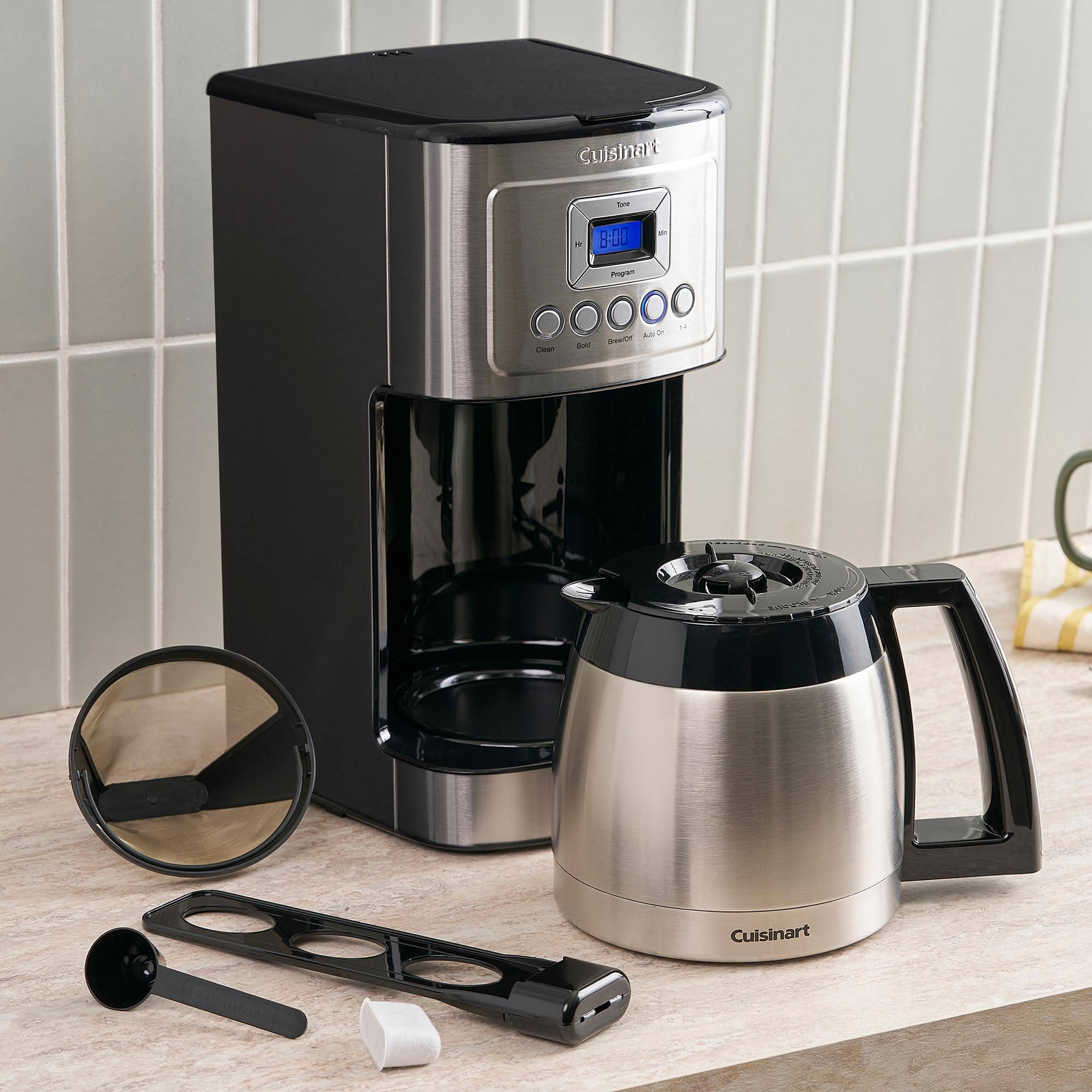 12-Cup Coffee Maker with Thermal Coffee Carafe, Stainless Steel