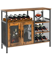 Wine Bar Rack Cabinet with Detachable Wine Rack, Coffee Bar Cabinet