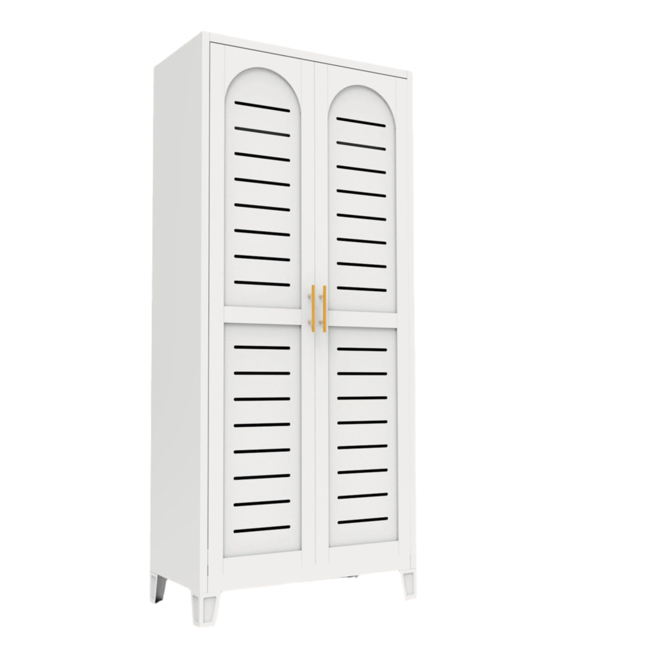 71" Metal Storage Cabinet, Kitchen Pantry Cabinet with 2 Doors and 4 Adjustable Shelves