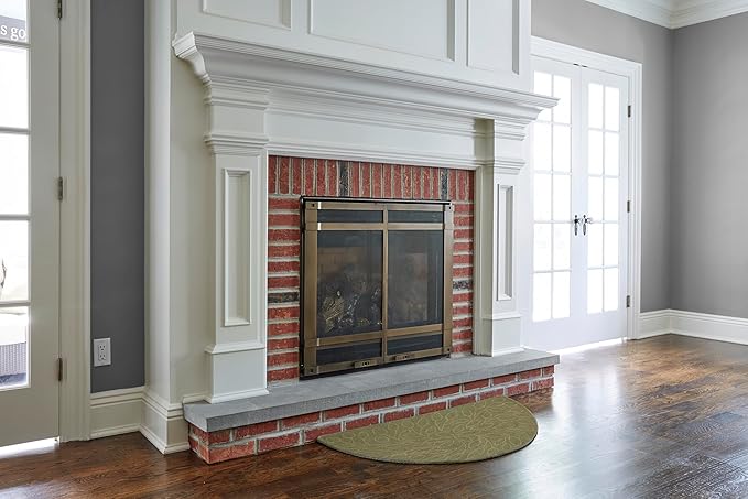 Beige Hand Tufted 100% Wool Hearth Rug - Protects Floor from Heat