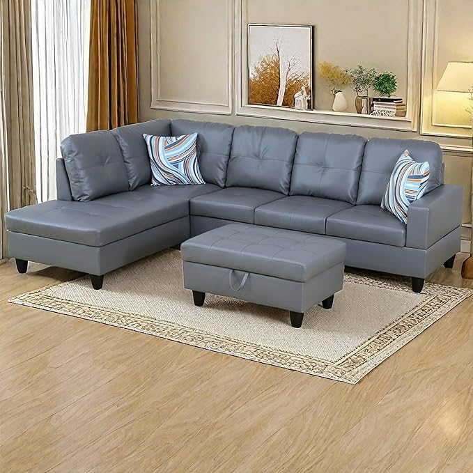 L Shaped Sectional Couches, Modern Convertible Lounge Sofa