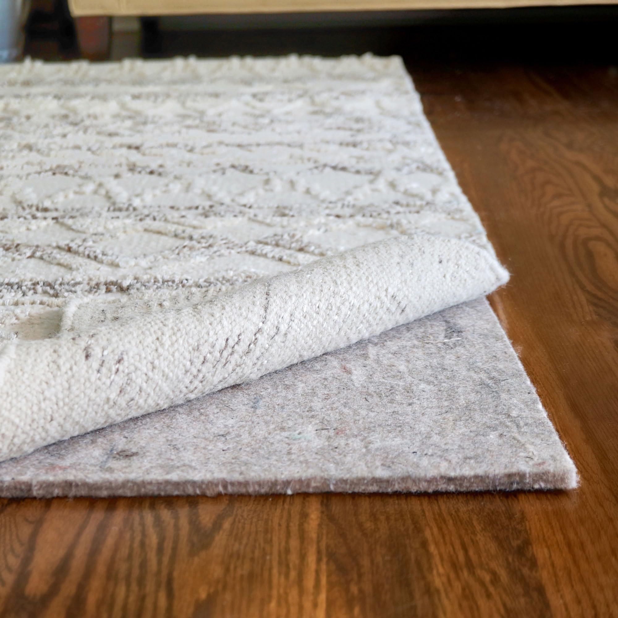 Eco-Plush - 8'x10' - 1/2" Thick - 100% Felt - Luxurious Cushioned Rug Pad