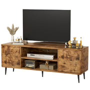 TV Stand for 65" Television, Entertainment Center with Two Storage Cabinets