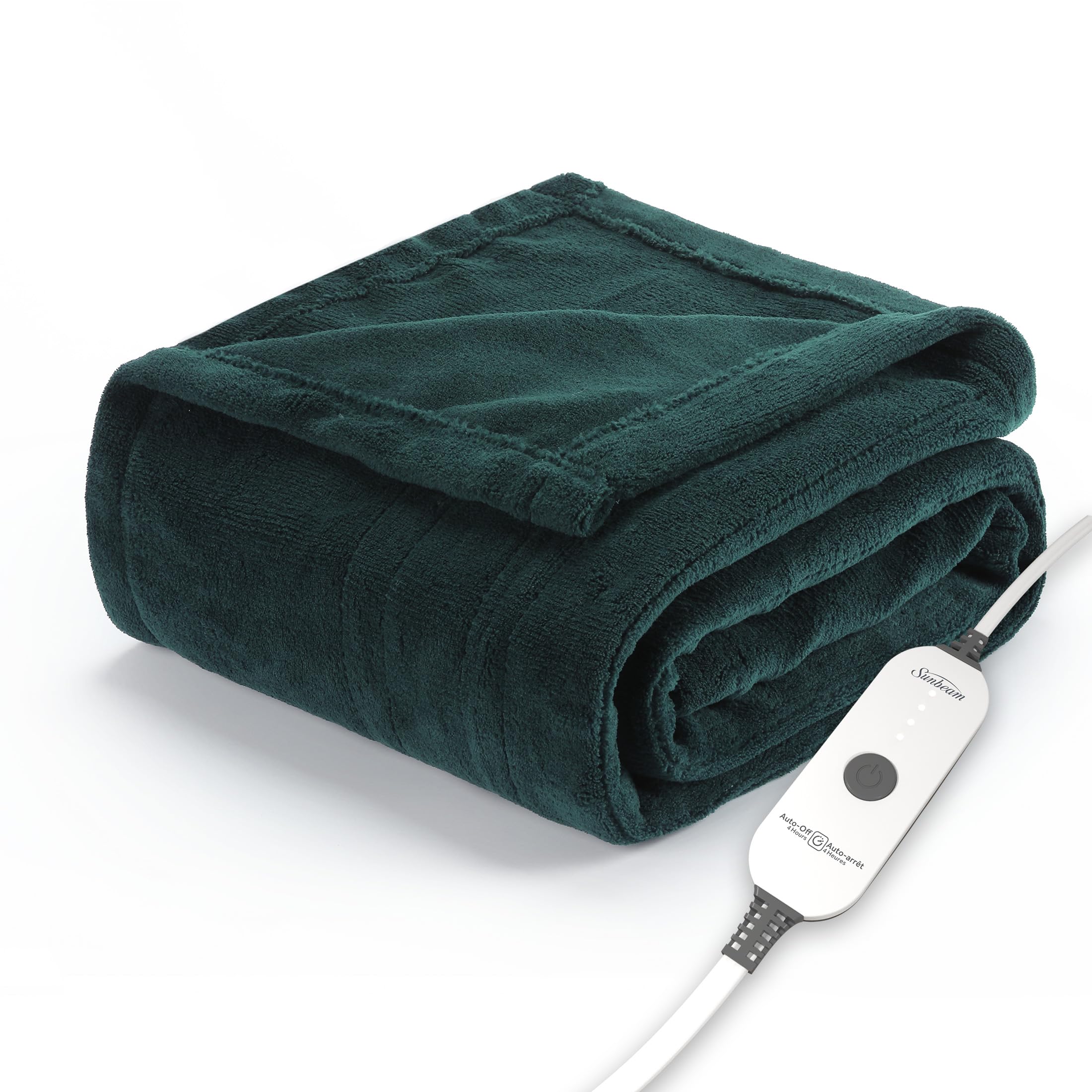 Royal Luxe Botanical Green Heated Personal Throw / Blanket, Cozy-Warm