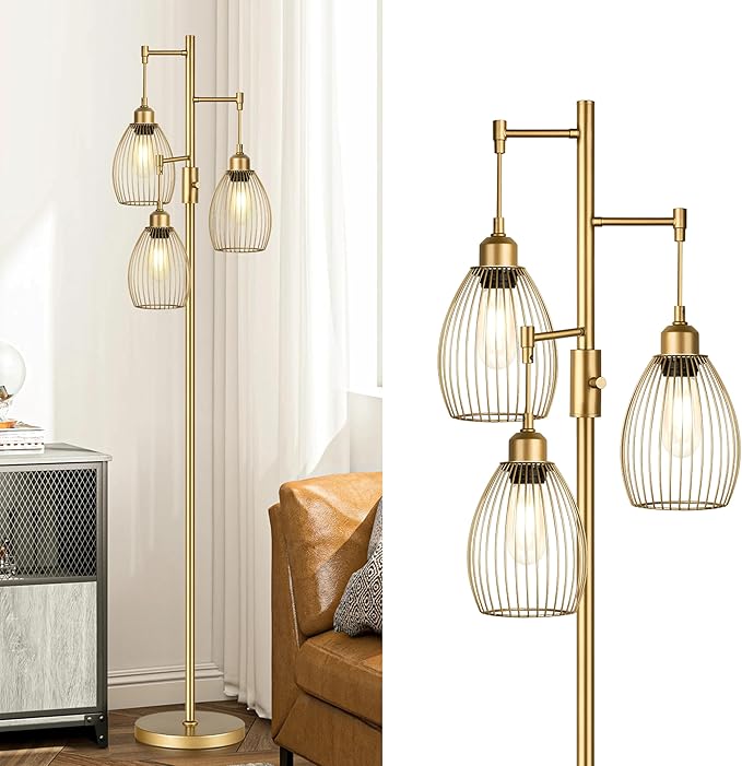 Dimmable Industrial Floor Lamps for Living Room