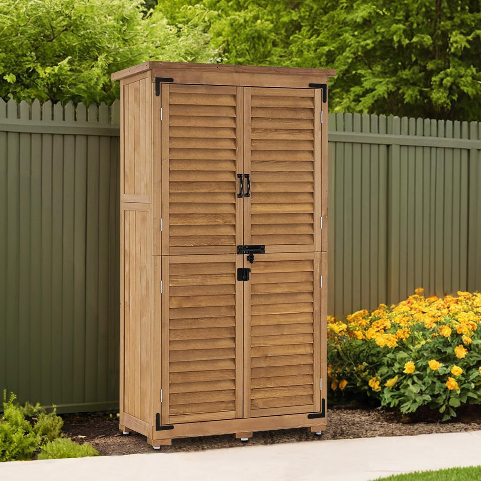 Outdoor Storage Cabinet, Garden Storage Shed