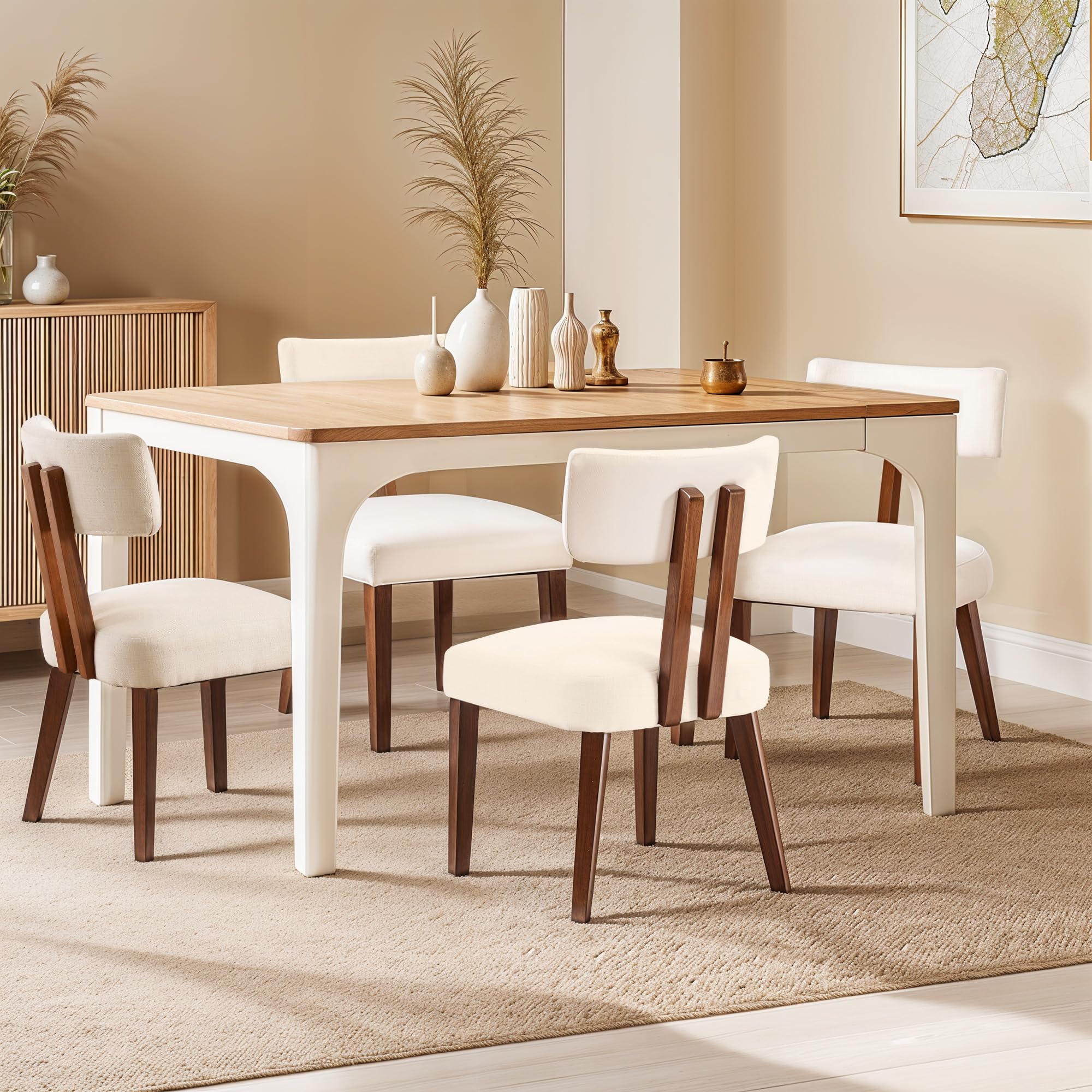 Mid Century Modern Dining Chairs Set of 4