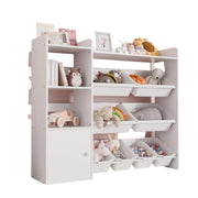 Kids Toy Storage Organizer, 4-Tier Toy Organizers W/8 Removable Storage Bins