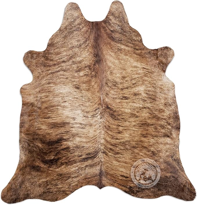 100% Genuine Dark Reddish Cowhide Rug - Modern Style Animal Skin Rug & Floor