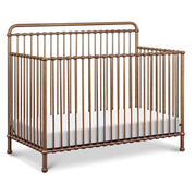 Winston 4-in-1 Convertible Metal Crib in Vintage Gold, Greenguard Gold Certified