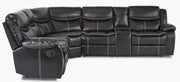 Bastrop Reclining Sectional Sofa (Manual), Black