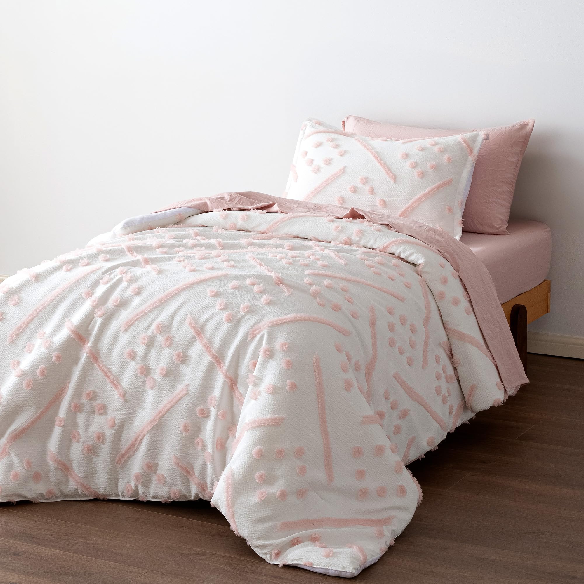 5-Piece Kids' Bed-in-a-Bag, Jacquard Microfiber Bedding Set with Comforter