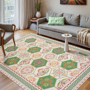 Large Outdoor Rug 8x10, Floral Indoor Outdoor Patio Rug