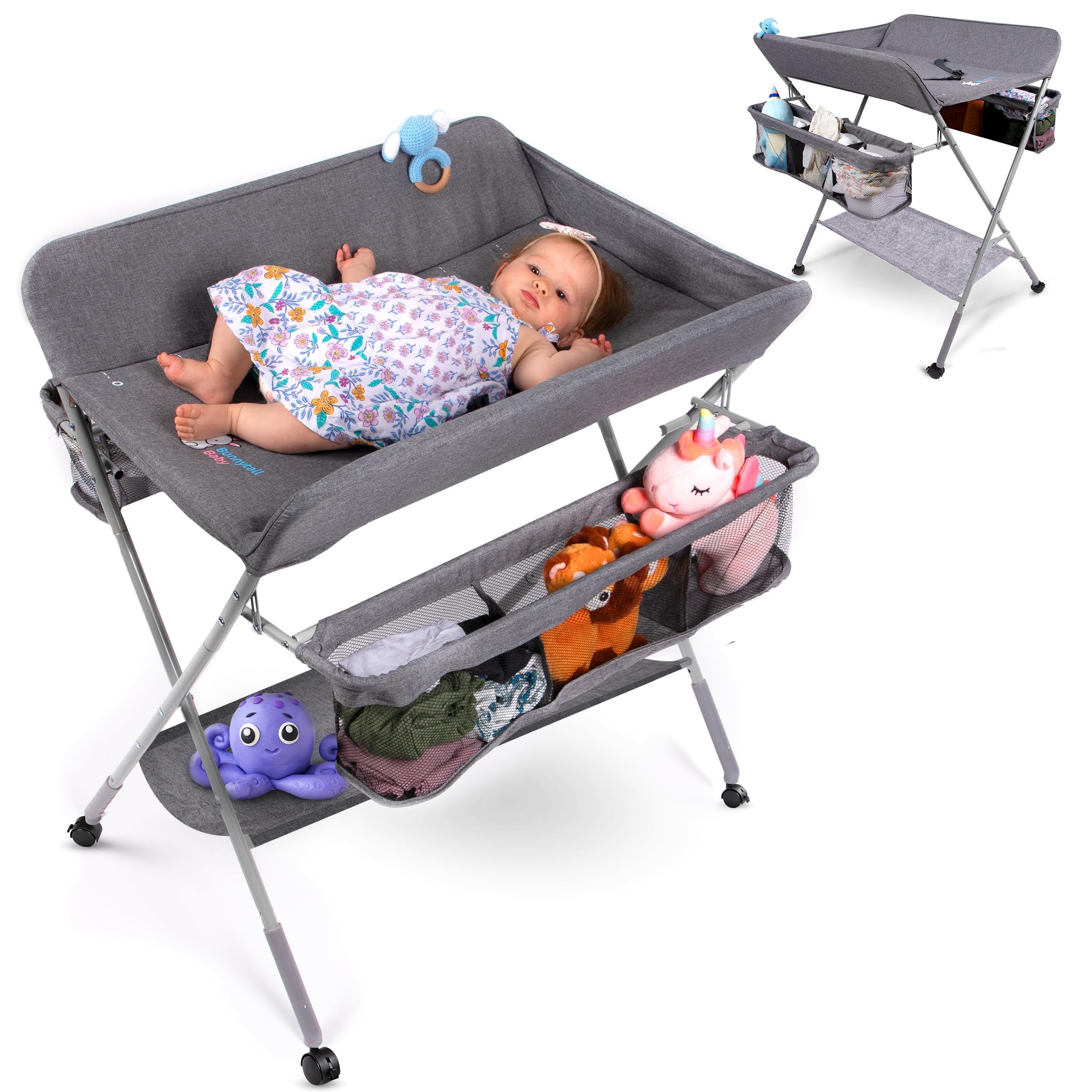 Baby Portable Changing Table for Baby - Baby Changing Tables with 2X Thicker