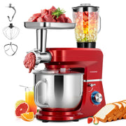 6 in 1 Multifunctional Stand Mixer with 8.5 Quart Stainless Steel Bowl