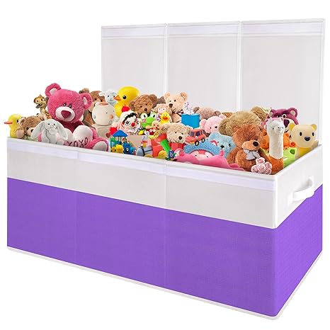 Kids Toy Box, Extra Large Toy Chest for Boy and Girl, 118L Toy Storage Organizer