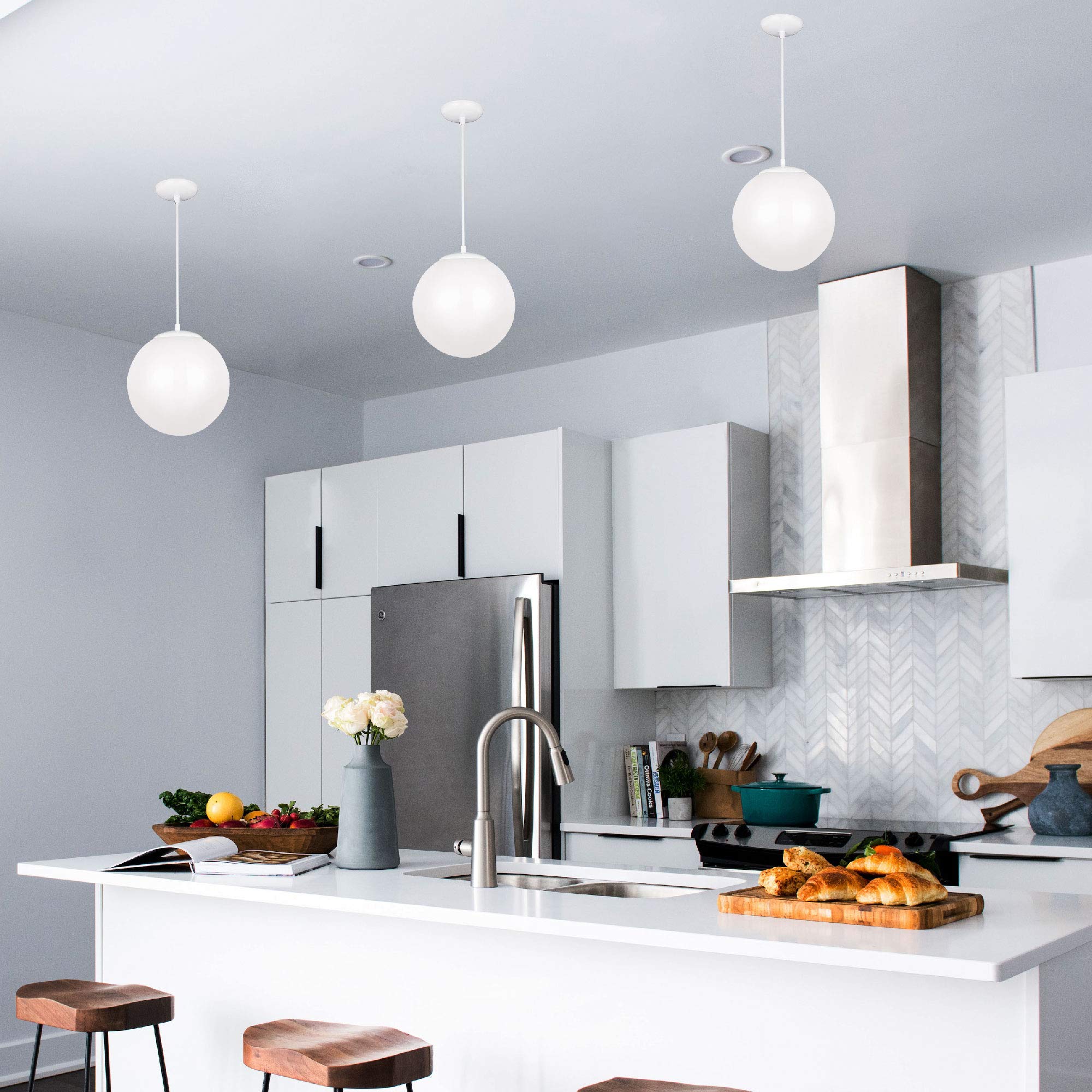 6018-15 Leo - Hanging Globe One-Light Pendant Hanging Modern Light Fixture