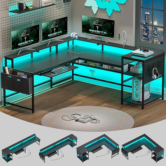 L Shaped Computer Desk, Reversible Computer Desks