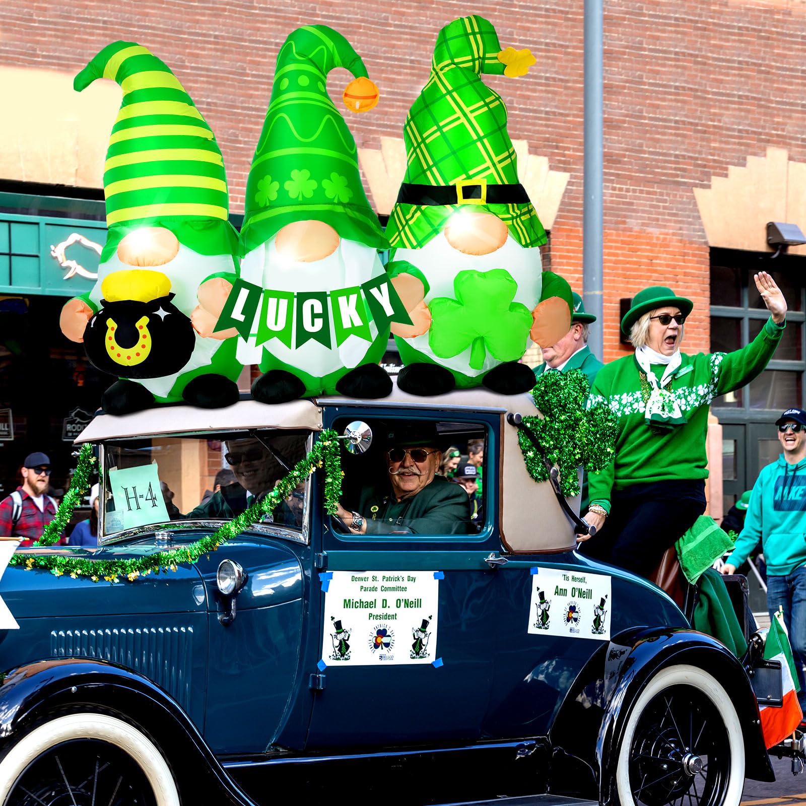 6ft St Patricks Day Inflatables Outdoor Decorations