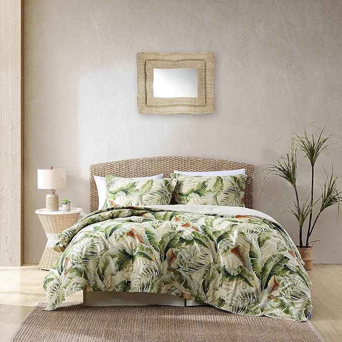 Queen Comforter Set, Cotton Sateen Bedding with Matching Shams & Bedskirt