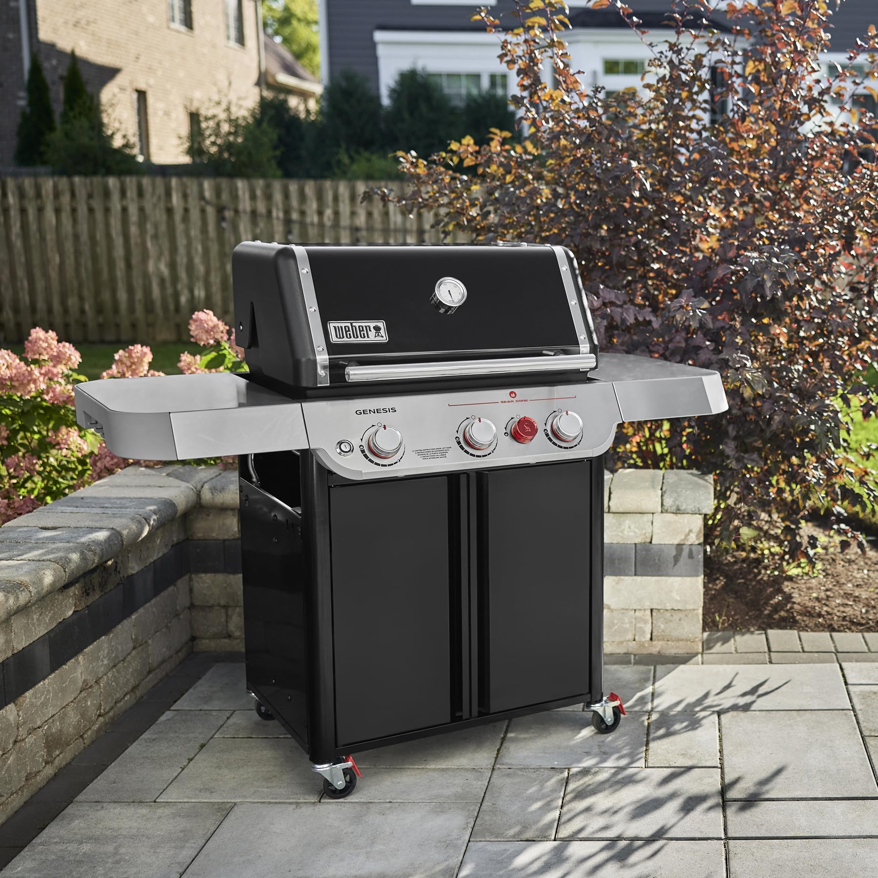 Genesis E-325 Liquid Propane Gas Grill for Outdoor Cooking, 3 Burners, Black