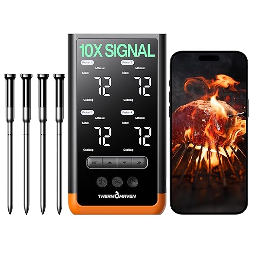 Wireless Bluetooth Smart Meat Thermometer: Standalone Base, Smart WiFi Thermometer