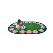 Stumped Area Rug in Color Multi, 7'8" x 10'9" Oval
