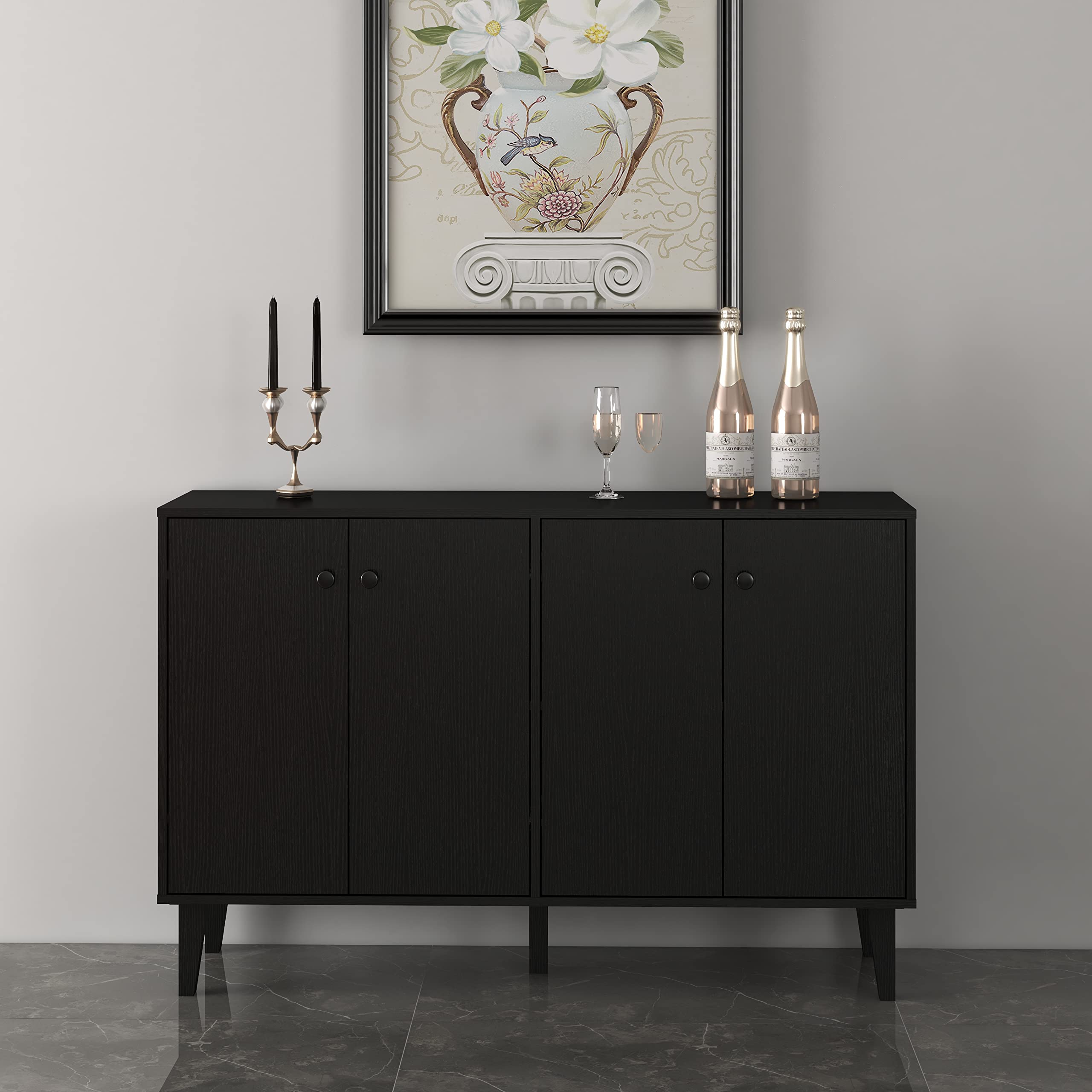 Sideboard Buffet Cabinet Kitchen Storage Cabinet Living Room 4 Doors Console