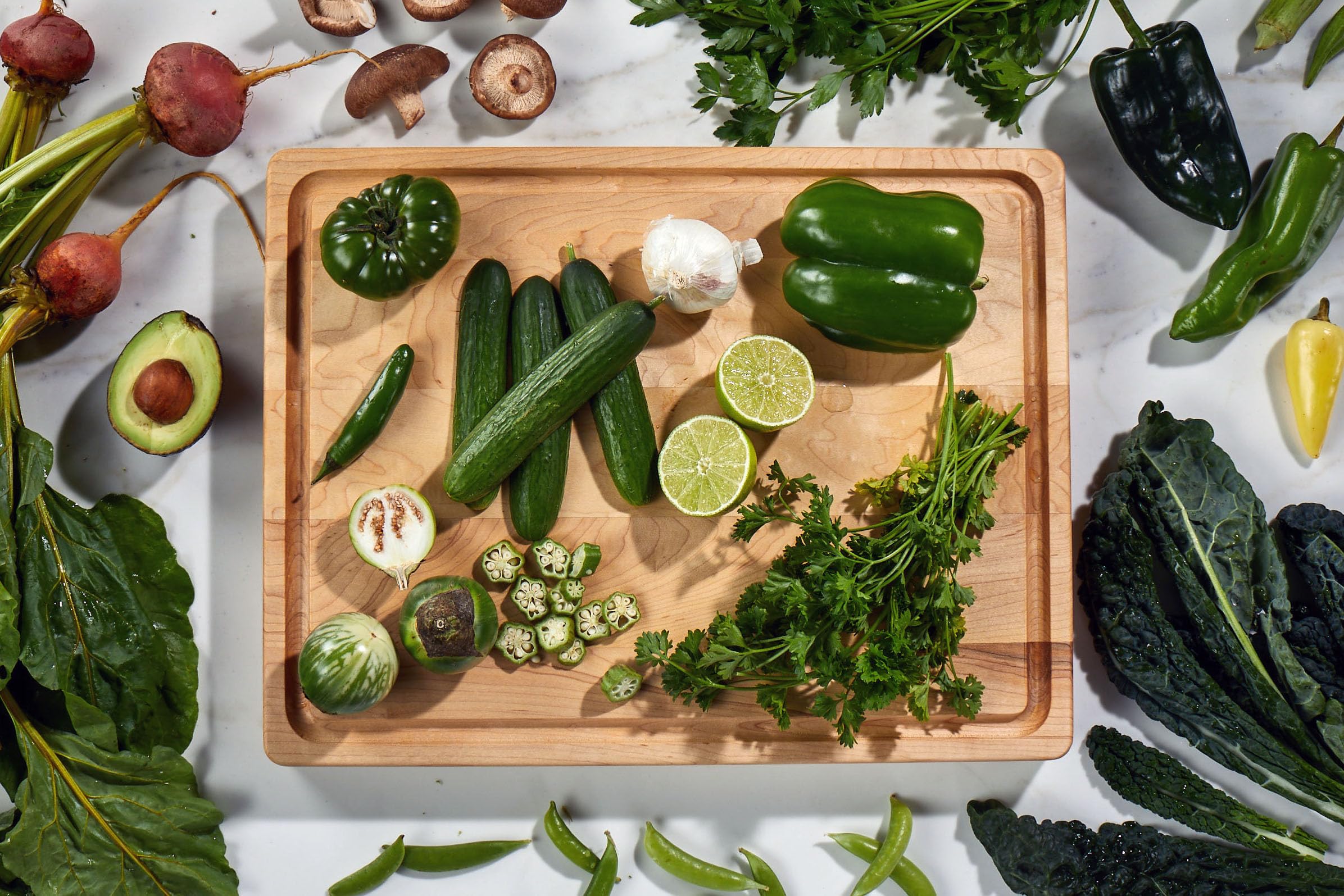 Made in USA, Large Thick Maple Wood Cutting Board for Kitchen with Juice Groove