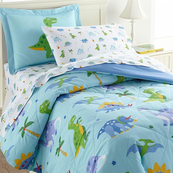 5-Piece Twin Bedding Set – 100% Cotton Comforter, Sheets & Pillowcase