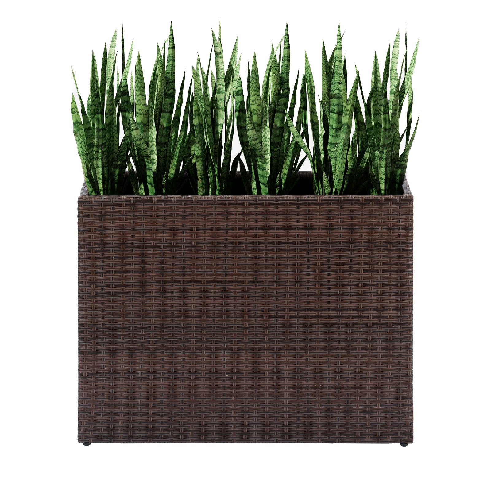 Tall Planters for Outdoor Plants Handmade Wicker Large Rectangular Block Planter