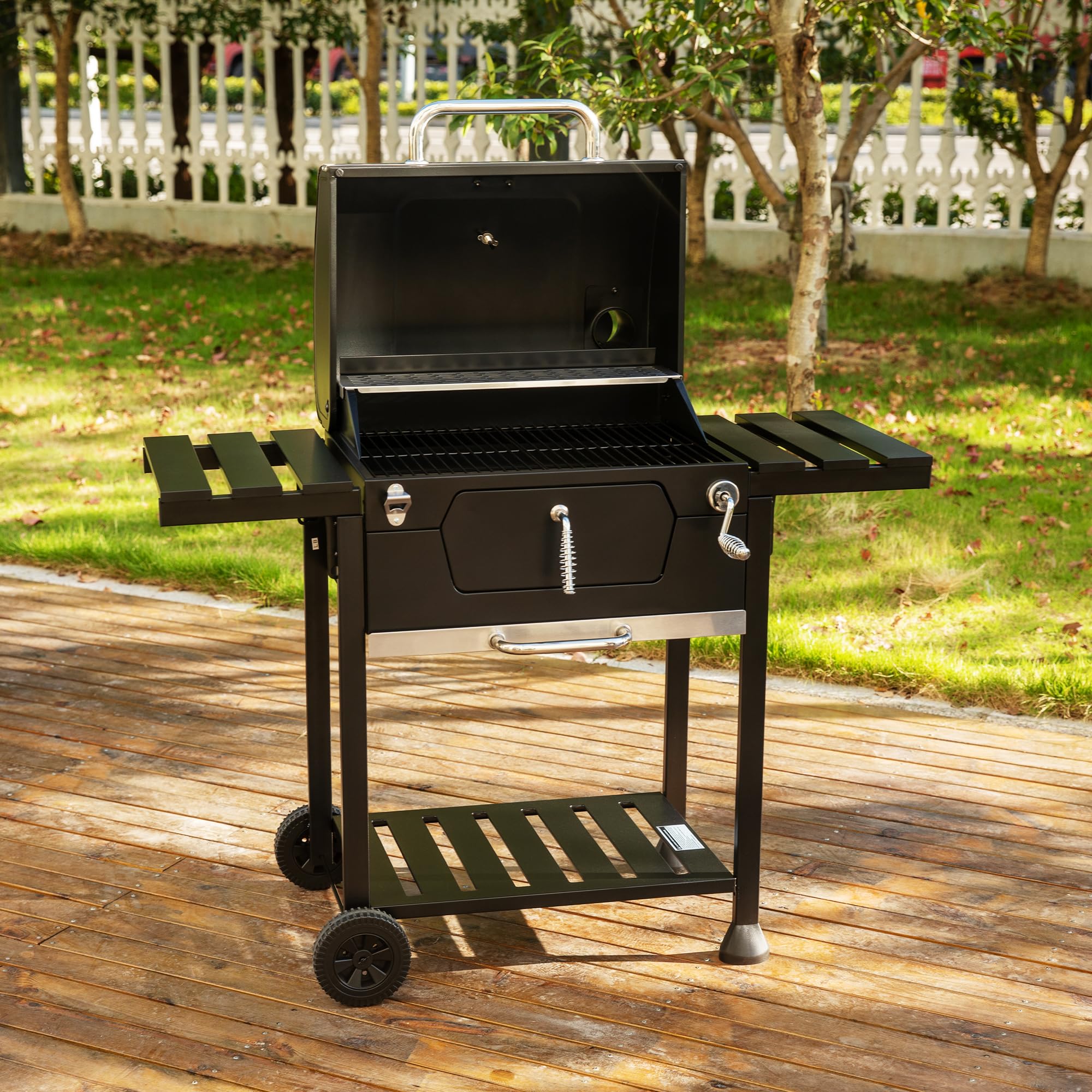 CD1824EC 24-Inch Movable Charcoal Grill with Cover, 490 Sq. In. Cooking Area