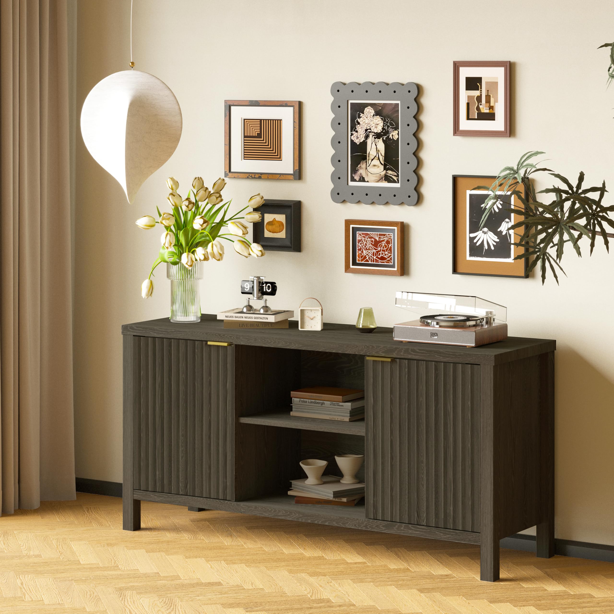 Modern TV Stand for 65 inch TV, TV Entertainment Center for Bedroom Living Room