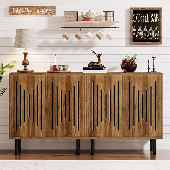 Set of 2 Sideboard Buffet with Storage, 59" Buffet Sideboard Cabinet