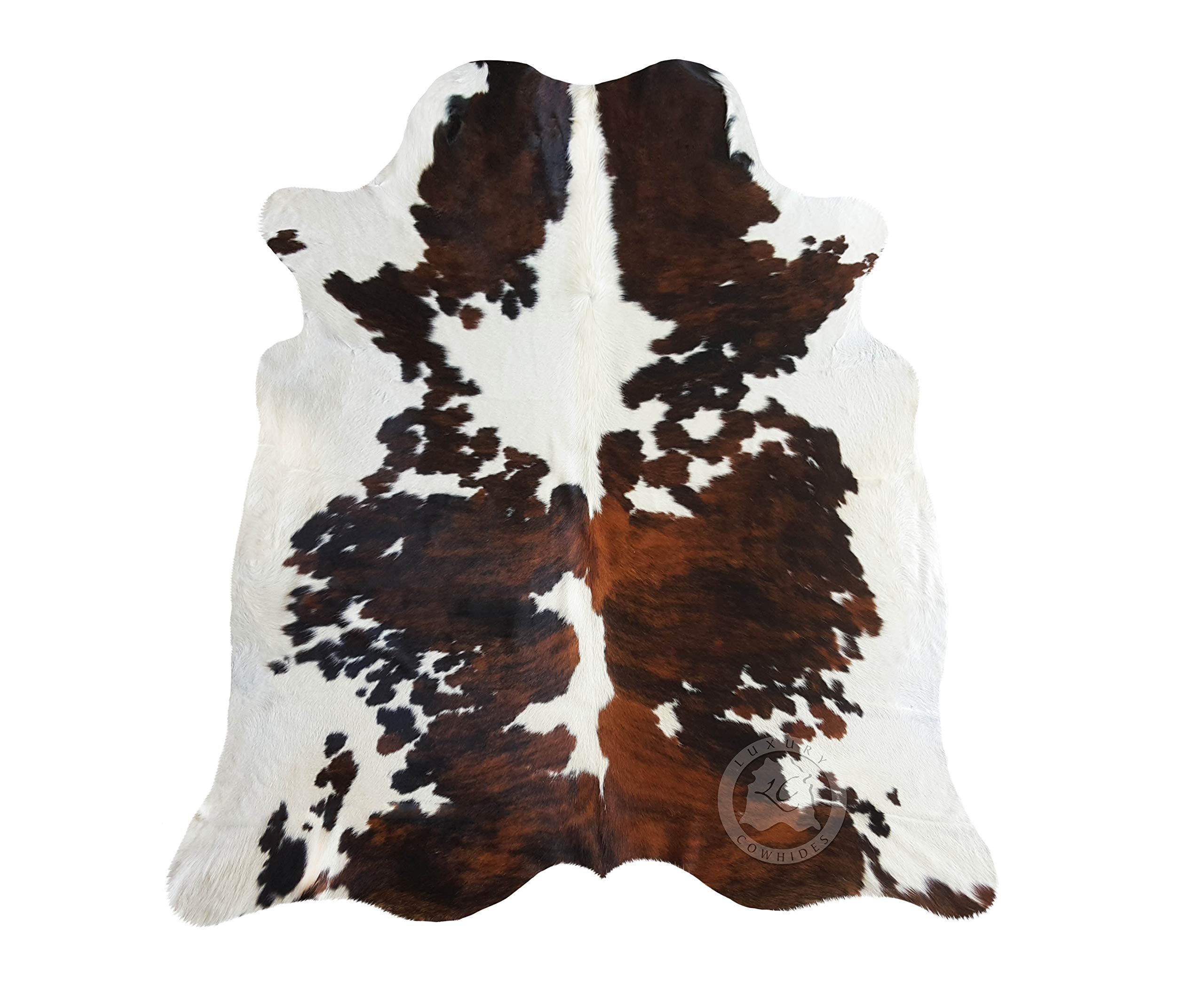 Genuine Cowhide Rug - Thick, Rustic Fur Carpet for Living Room
