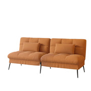 Convertible Sofa Bed,68″Fabric Couch with Adjustable Backrest