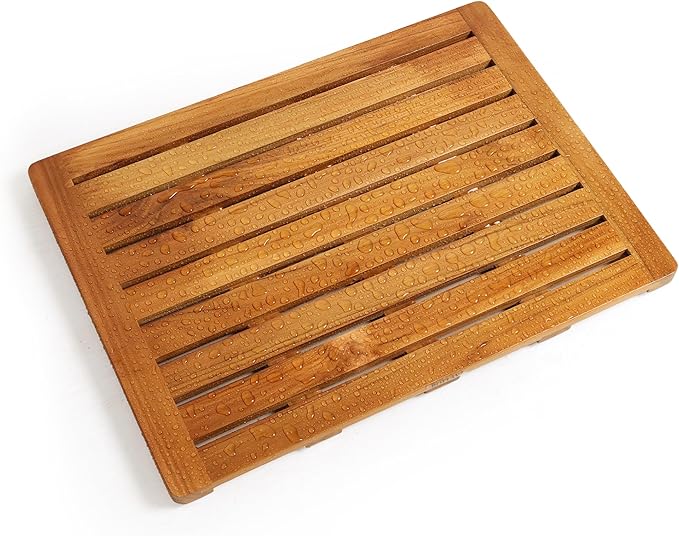 Teak Wood Bath Mat,Wooden Shower Mat, Bathtub Mat