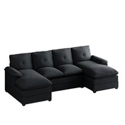 110" Sectional Couches for Living Room, U-Shaped Couch 4 Seat Sofas