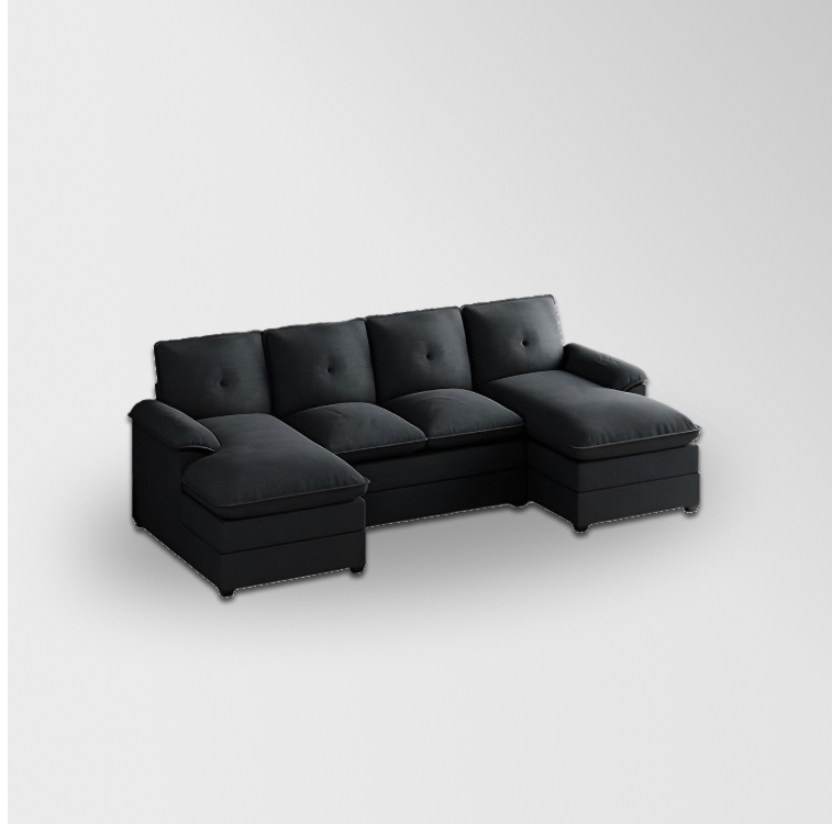 110" Sectional Couches for Living Room, U-Shaped Couch 4 Seat Sofas