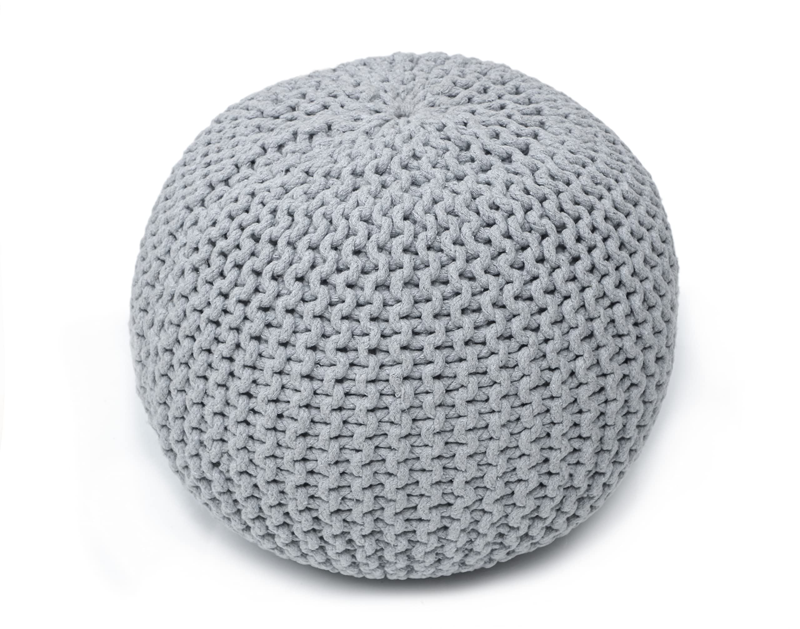 Poufs Ottoman Footrest for Couch Outdoor Poufs for Patio Hand Knitted Cotton Floor Chair