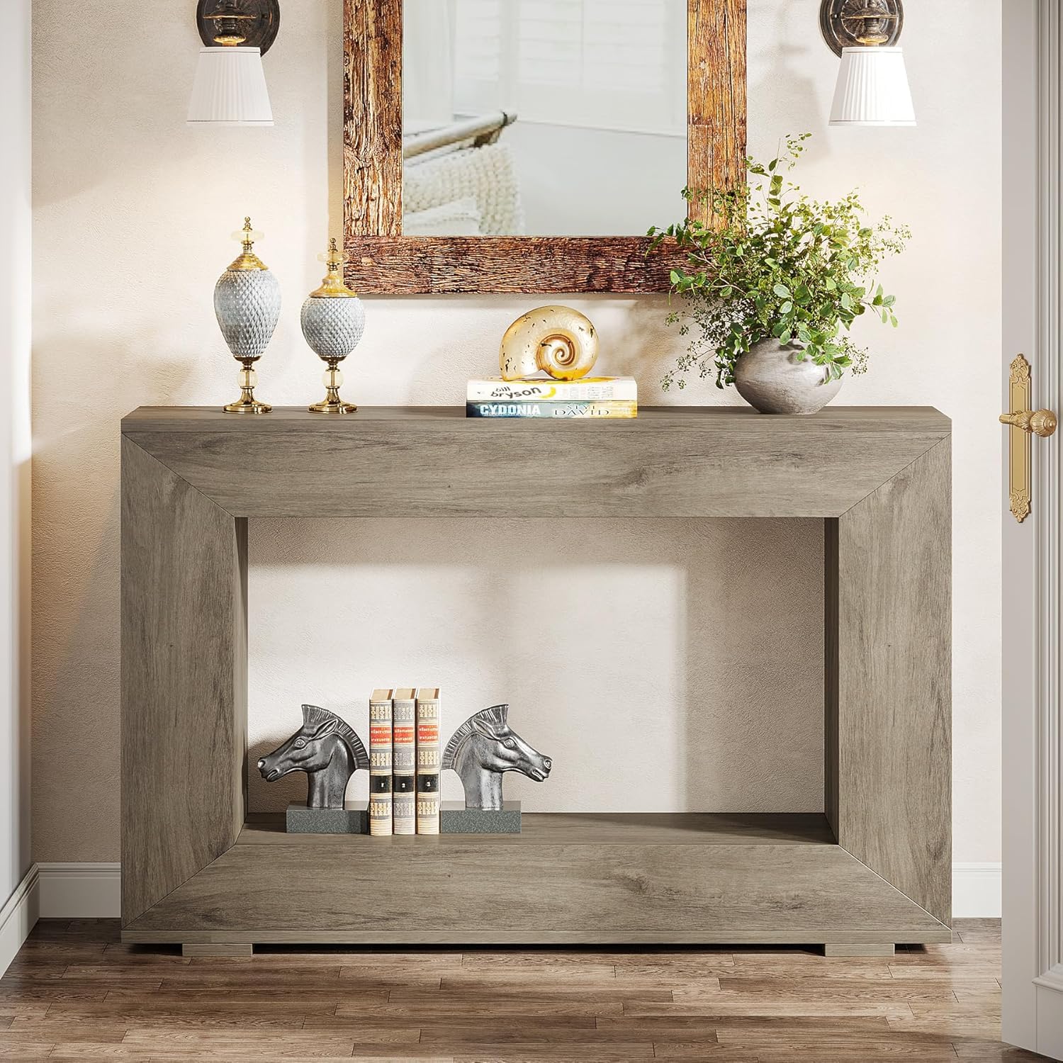 Farmhouse Console Table, 47 Inches Entryway Console Table,living room