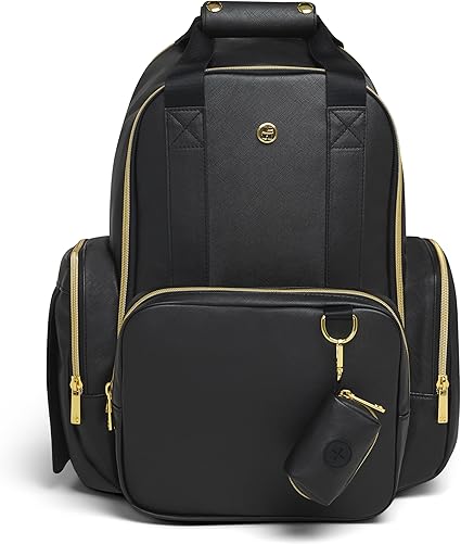 Hug Pack Diaper Backpack, Cognac Leather, O/S