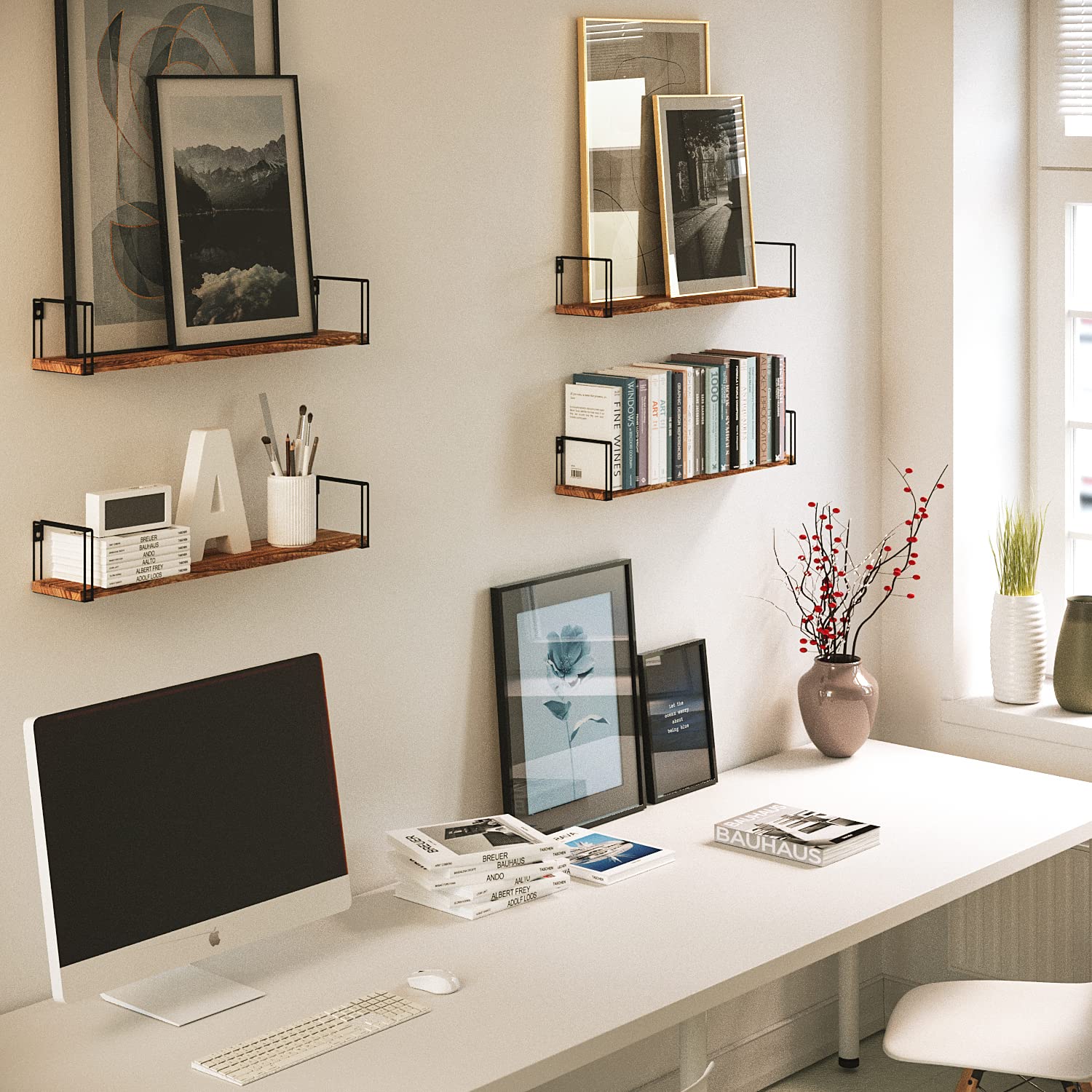 Avila Floating Shelves for Wall, Kitchen Pantry Organization and Storage Shelves