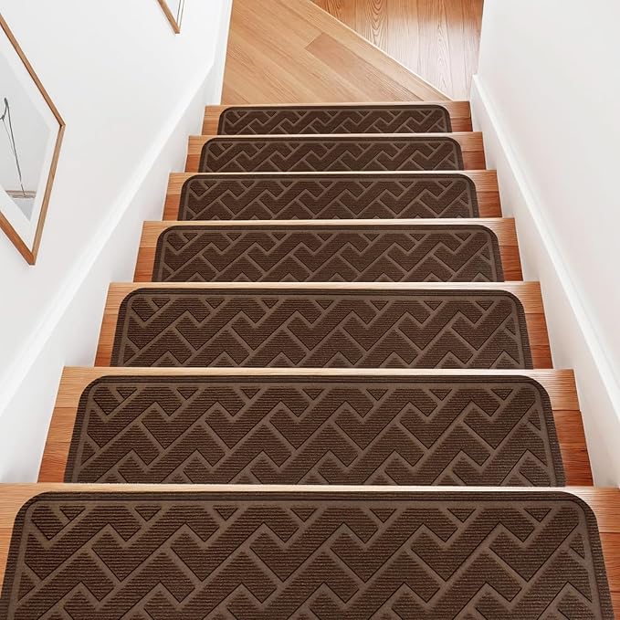 15 Pack 8 "X 30" Non Slip Stair Treads for Wooden Steps
