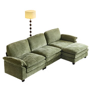Sectional Sofa Modular Deep Seat Sofa Couch with Ottoman for Living Room